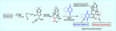 Graphical abstract: A relay ring-closing metathesis/Diels–Alder approach to sugar-derived pluramycin-hybrids