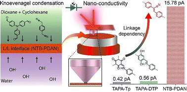 Graphical abstract: Linkage-dependent nano-conductivity of free-standing covalent organic membranes