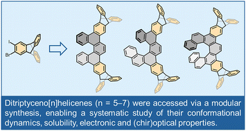 Graphical abstract: Triptycene-grafted helicenes: modular synthesis and key properties