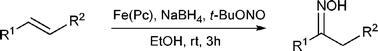 Graphical abstract: First iron-catalyzed synthesis of oximes from styrenes