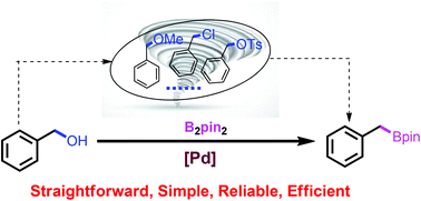 Graphical abstract: Direct borylation of benzyl alcohol and its analogues in the absence of bases