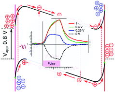 Graphical abstract: Interpretation of inverted photocurrent transients in organic lead halide perovskite solar cells: proof of the field screening by mobile ions and determination of the space charge layer widths