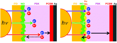 Graphical abstract: Versatile plasmonic-effects at the interface of inverted perovskite solar cells