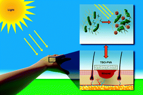 Graphical abstract: Visible light active nanofibrous membrane for antibacterial wound dressing