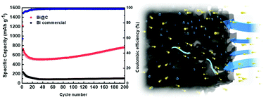 Graphical abstract: Bi-MOF derived micro/meso-porous Bi@C nanoplates for high performance lithium-ion batteries