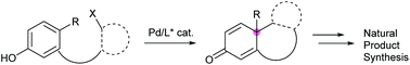 Graphical abstract: Palladium-catalyzed asymmetric dearomative cyclization in natural product synthesis