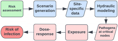 Graphical abstract: Health risks due to intrusion into the drinking water distribution network: hydraulic modelling and quantitative microbial risk assessment