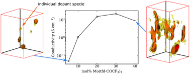 Graphical abstract: Visualisation of individual dopants in a conjugated polymer: sub-nanometre 3D spatial distribution and correlation with electrical properties