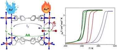 Graphical abstract: Successive redox modulation in an iron(ii) spin-crossover framework