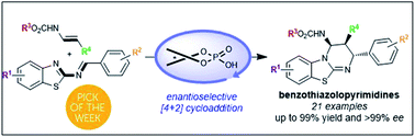 Graphical abstract: Chiral phosphoric acid-catalyzed enantioselective construction of structurally diverse benzothiazolopyrimidines