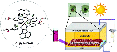 Graphical abstract: Development of bis(arylimino)acenaphthene (BIAN) copper complexes as visible light harvesters for potential photovoltaic applications