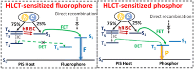 Graphical abstract: Regulation of excited-state properties of dibenzothiophene-based fluorophores for realizing efficient deep-blue and HLCT-sensitized OLEDs