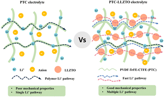 Graphical abstract: Dissociating high concentration lithium salts in LLZTO-based high dielectric polymer electrolytes for low temperature Li metal batteries